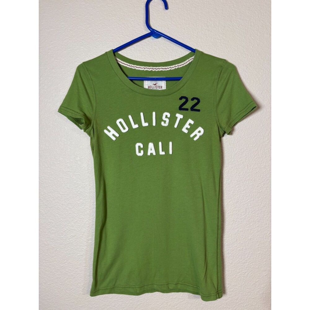Hollister Womens Green Cali 22 Short Sleeve Graphic T-Shirt Size M